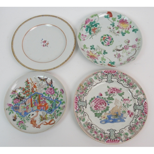 75 - A quantity of Chinese plates and saucers