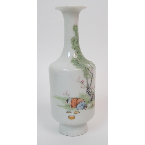 77 - A Chinese famille rose baluster vase