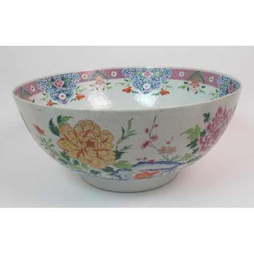 80 - A Chinese famille rose punch bowl