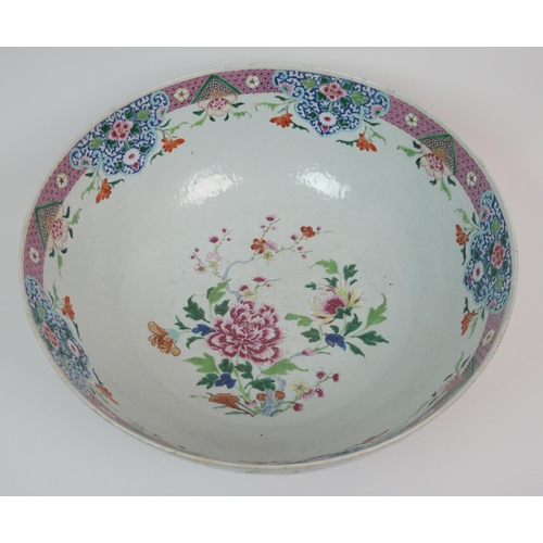 80 - A Chinese famille rose punch bowl