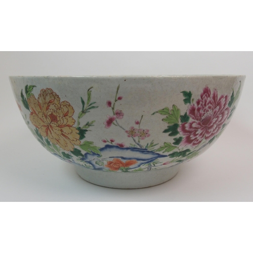 80 - A Chinese famille rose punch bowl