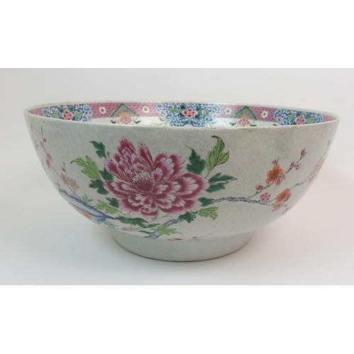 80 - A Chinese famille rose punch bowl