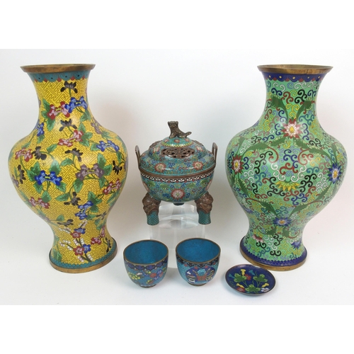 85 - A Chinese cloisonne censer