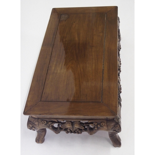 853 - A Chinese hardwood low table