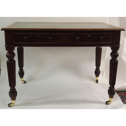 859 - A William IV mahogany desk