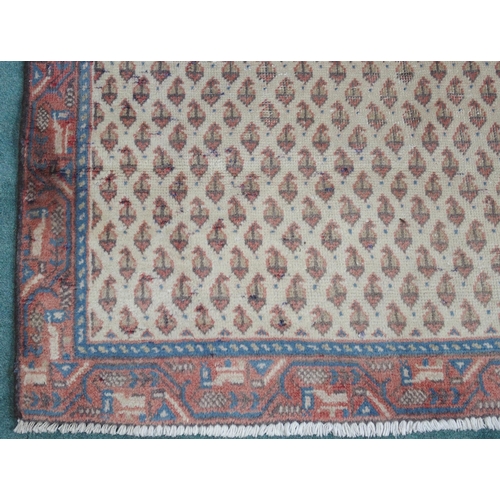 881 - A cream ground Araak rug