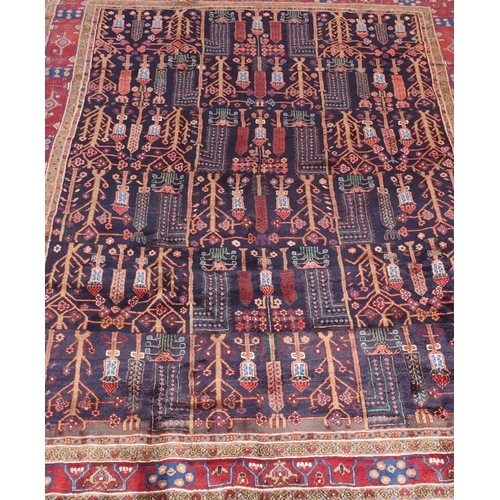 885 - A blue ground Hamadan rug