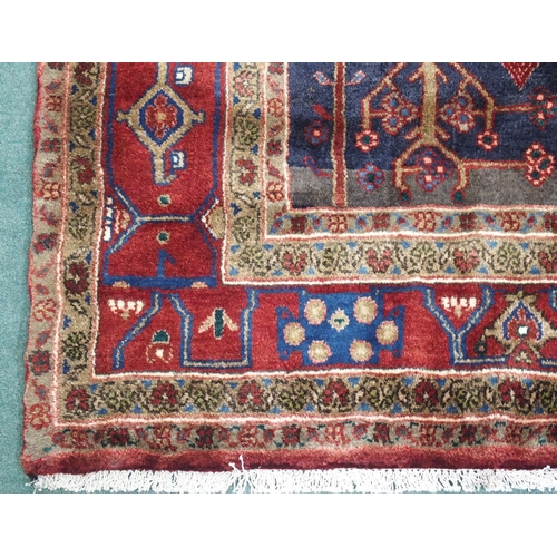 885 - A blue ground Hamadan rug