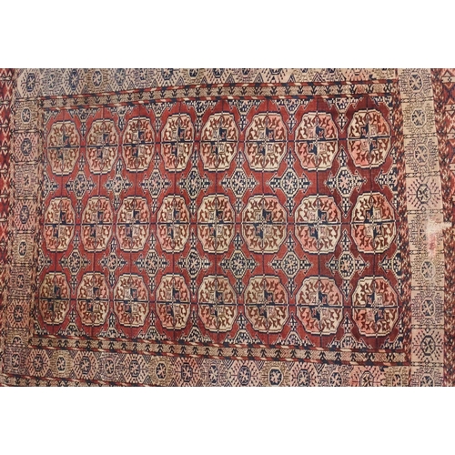 891 - A red ground Bokhara rug