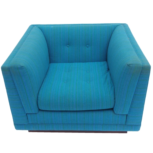 898 - A large G-plan blue upholstered three piece suite