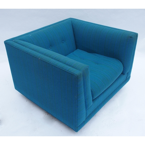 898 - A large G-plan blue upholstered three piece suite