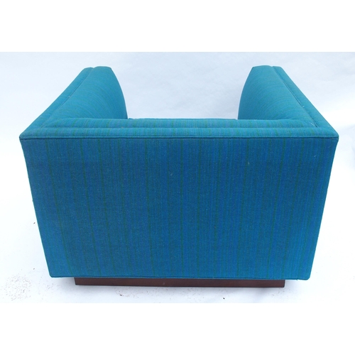 898 - A large G-plan blue upholstered three piece suite