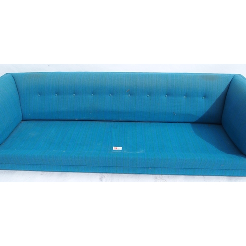 898 - A large G-plan blue upholstered three piece suite