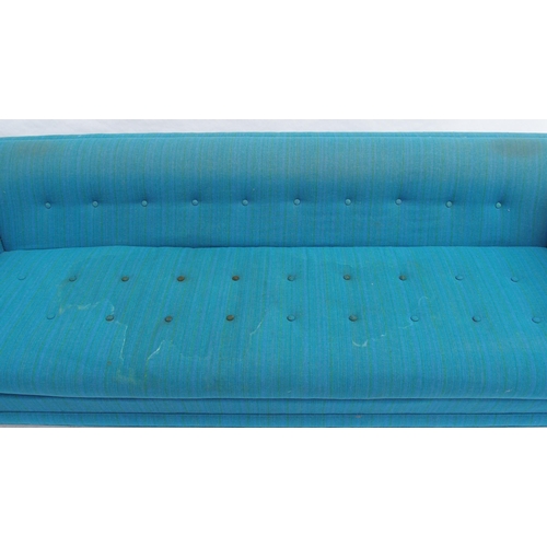 898 - A large G-plan blue upholstered three piece suite