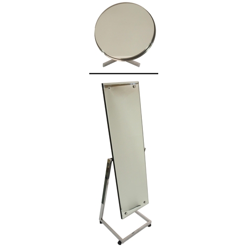 916 - A Robert Welch designed Durlston 1960's chrome framed cheval bevelled glass mirror