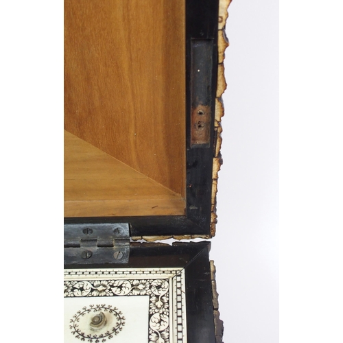 133 - An Anglo-Indian Vizagapatam elk antler sewing box