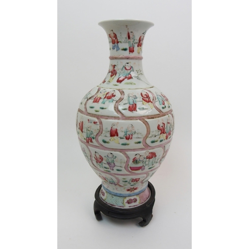 137 - A Chinese moulded vase