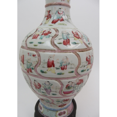 137 - A Chinese moulded vase