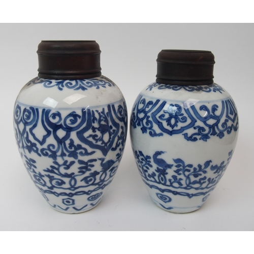 145 - Two Chinese blue and white oviform vases