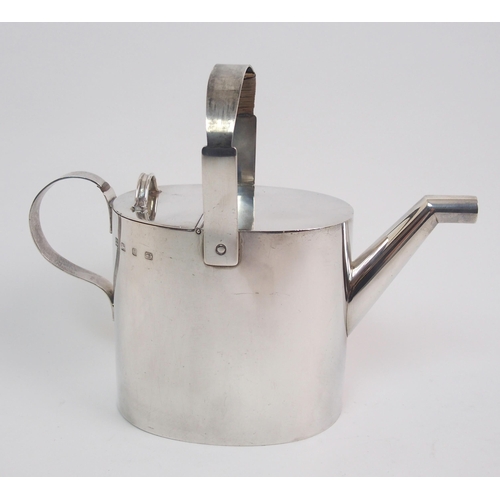 163 - A late Victorian silver novelty watering can