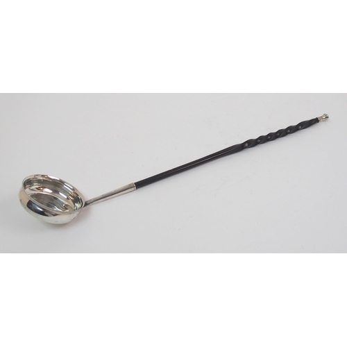 164 - An early Victorian silver toddy ladle