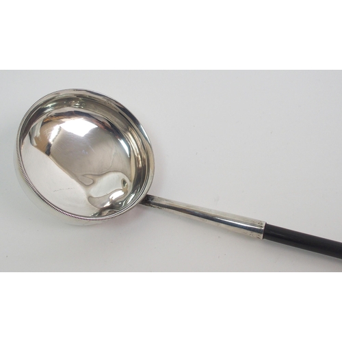 164 - An early Victorian silver toddy ladle