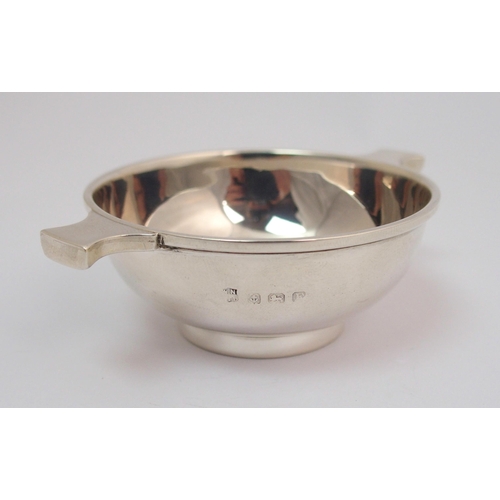 169 - A silver quaich with pierced handles