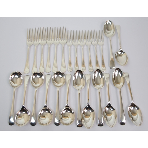 171 - A silver part cutlery set