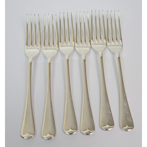 171 - A silver part cutlery set