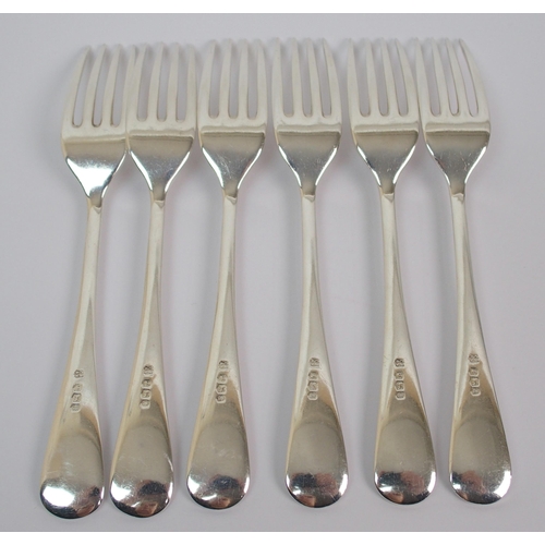 171 - A silver part cutlery set