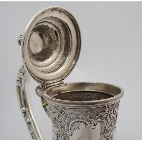 172 - A Victorian silver coffee pot