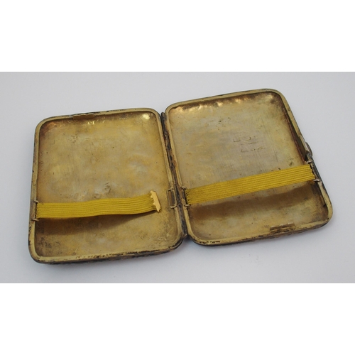 175 - A Middle-Eastern white-metal and enamel cigarette case