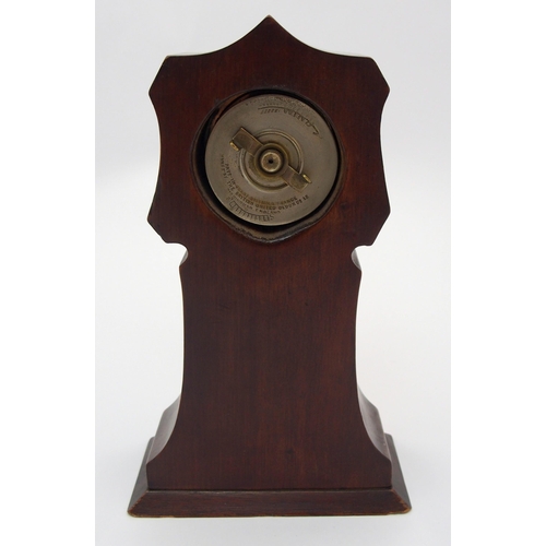 179 - An Art Nouveau silver-mounted mahogany mantle clock