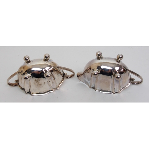 181 - A silver three piece tea set