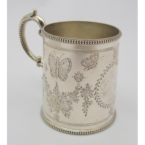 182 - A Victorian silver christening mug