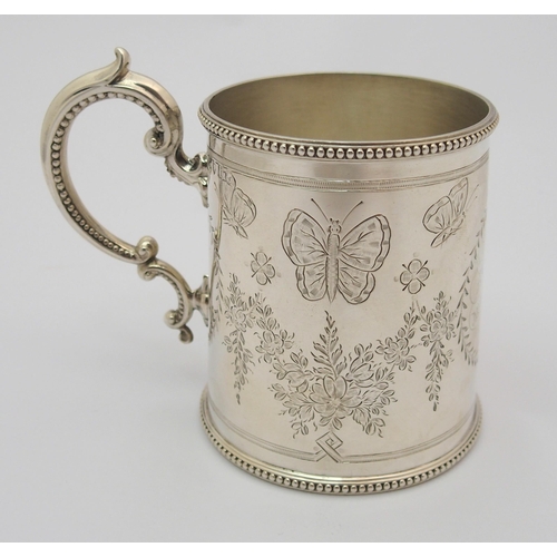 182 - A Victorian silver christening mug