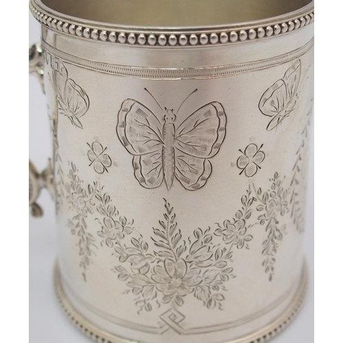 182 - A Victorian silver christening mug