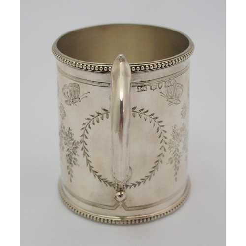 182 - A Victorian silver christening mug