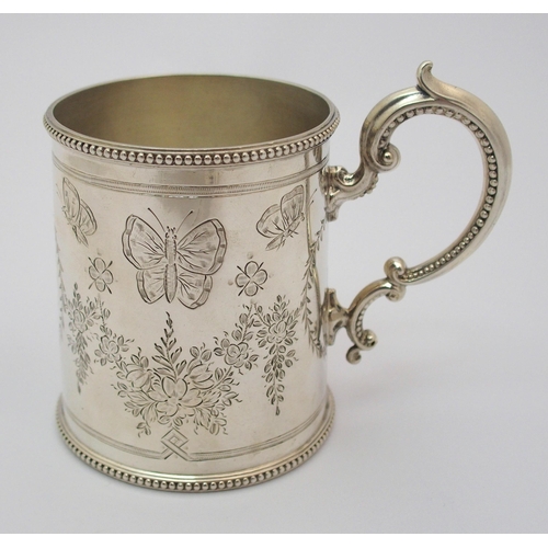 182 - A Victorian silver christening mug