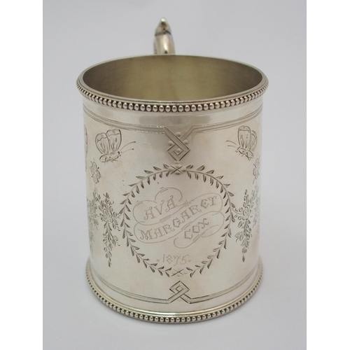 182 - A Victorian silver christening mug