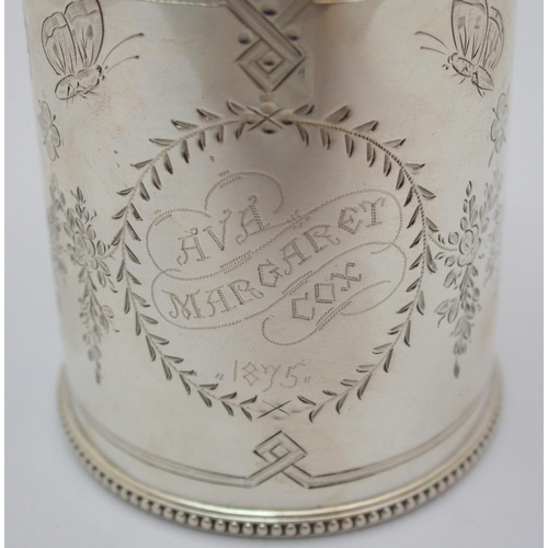 182 - A Victorian silver christening mug