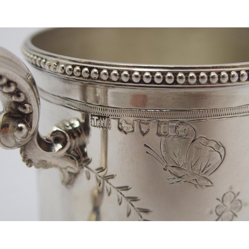 182 - A Victorian silver christening mug