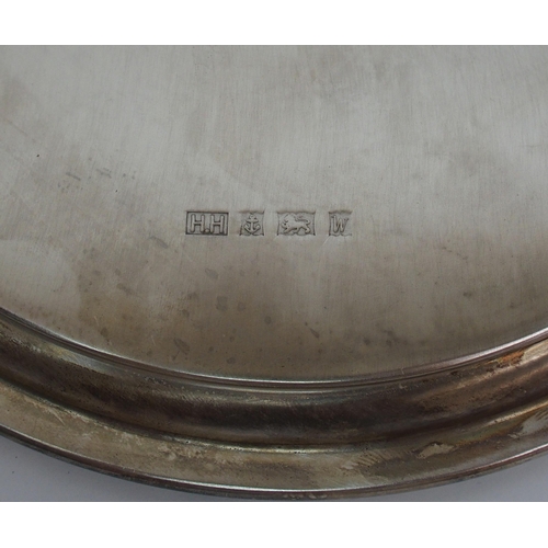 183 - A commemorative silver salver circular form