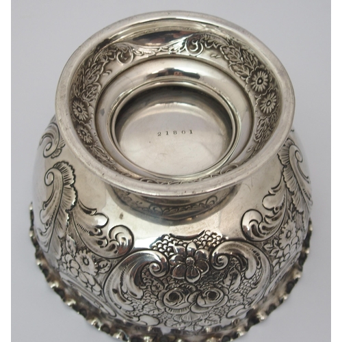 186 - A Victorian silver rose bowl