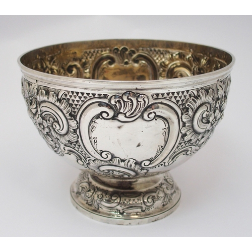 186 - A Victorian silver rose bowl