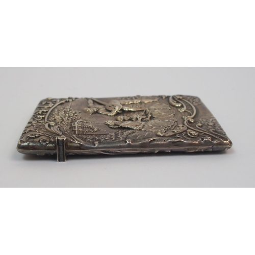 190 - A Victorian silver card case