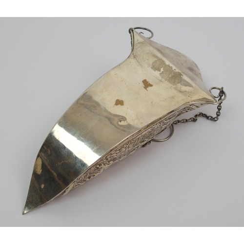 191 - A large silver pin cushion or etui