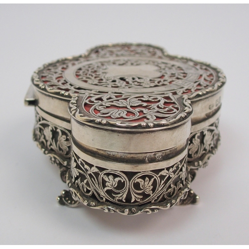 193 - A silver jewellery box