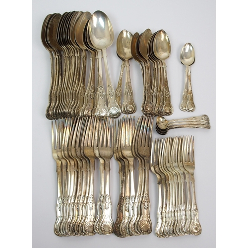 197 - A part suite of Victorian silver cutlery