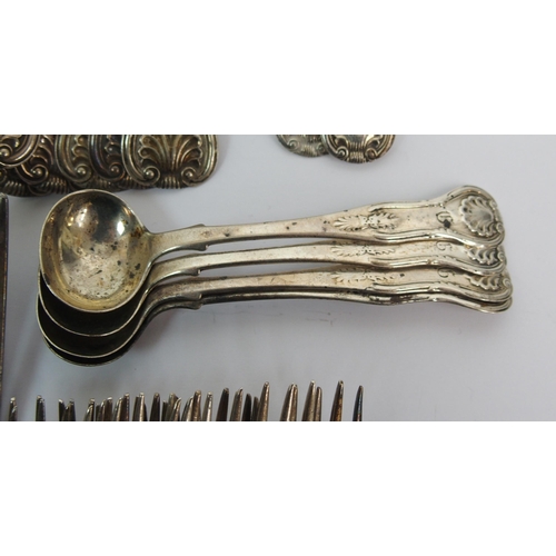 197 - A part suite of Victorian silver cutlery